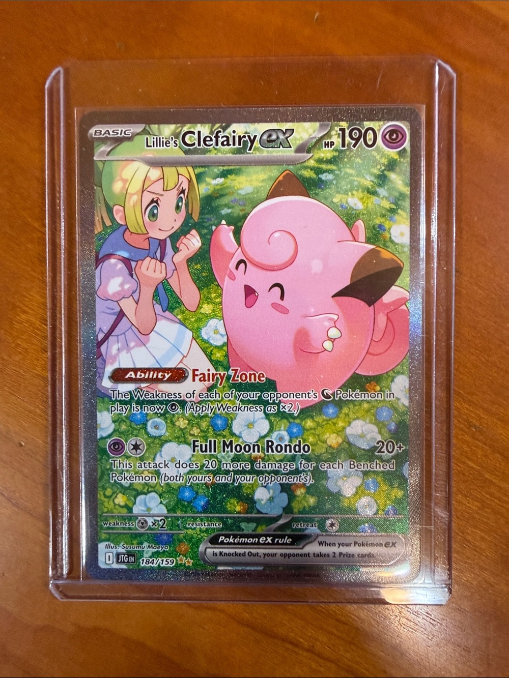 Pokemon Pink Clefairy EX Holographic Trading Card